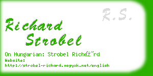 richard strobel business card